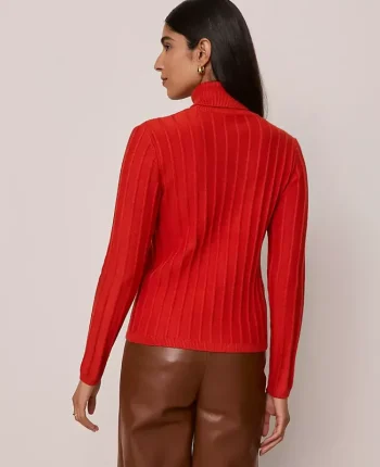 Ann Taylor Sweaters|All Sweaters|Ribbed Turtleneck Sweater Amaretto