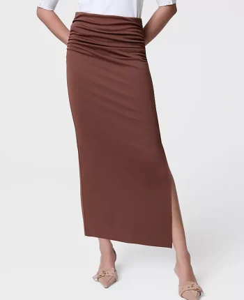 Ann Taylor Skirts|Ruched Knit Column Skirt French Press