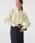 Ann Taylor Tops And Blouses|Ruffle Button Down Shirt Tender Yellow