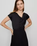 Ann Taylor Tops And Blouses|Satin Cowl Neck Top Black