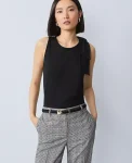Ann Taylor Tops And Blouses|Side Bow Shell Black