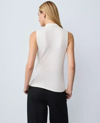 Ann Taylor Tops And Blouses|Sleeveless V-Neck Top Winter White