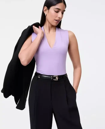 Ann Taylor Tops And Blouses|Sleeveless V-Neck Top Purple Rhapsody