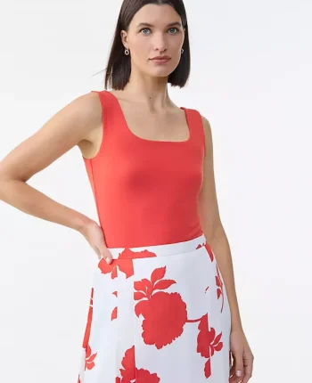 Ann Taylor Tops And Blouses|Square Neck Tank Top Fiery Sunset