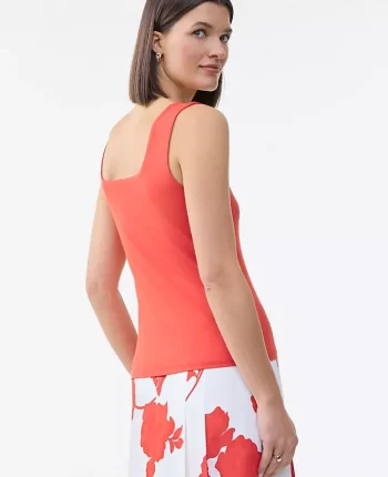 Ann Taylor Tops And Blouses|Square Neck Tank Top Fiery Sunset