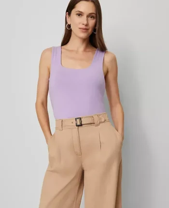 Ann Taylor Tops And Blouses|Square Neck Tank Top Lavender Petal