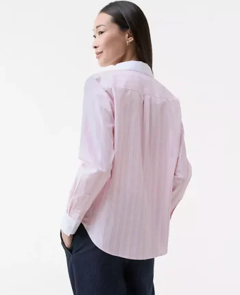 Ann Taylor Tops And Blouses|Striped Relaxed Perfect Shirt Faint Lilac