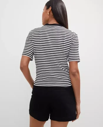 Ann Taylor Tops And Blouses|Striped Short Sleeve Cardigan Black/ White Stripe