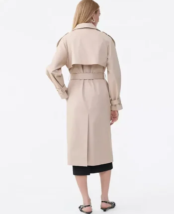 Ann Taylor Jackets And Blazers|Studded Trench Coat Cool Sesame