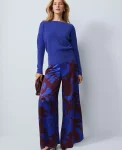 Ann Taylor Pants|Studio Collection Floral Silk Palazzo Pant Deep Cabernet