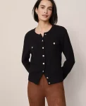 Ann Taylor Sweaters|All Sweaters|Textured Cardigan Black