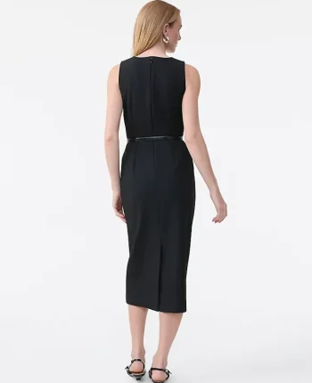 Ann Taylor Suits|Suits|The Belted Crew Neck Sheath Dress Core Black