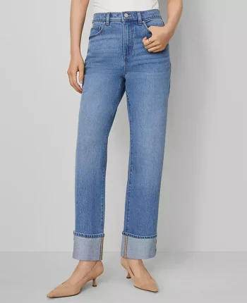 Ann Taylor Jeans|The Boyfriend Jean Medium Vintage Indigo Wash