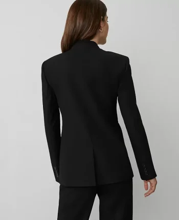 Ann Taylor Jackets And Blazers|Suits|The Collarless Blazer In Seasonless Stretch Black