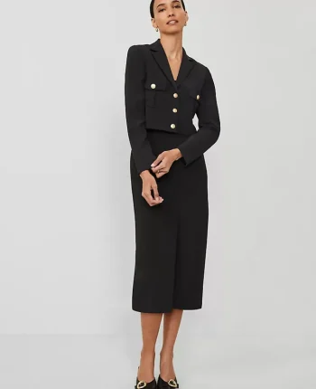 Ann Taylor Skirts|Suits|The Column Maxi Skirt In Fluid Crepe Black