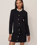 Ann Taylor Jackets And Blazers|Suits|The Crew Neck Jacket In Ponte Black