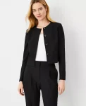 Ann Taylor Jackets And Blazers|Suits|The Crew Neck Jacket In Seasonless Stretch Black