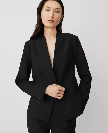 Ann Taylor Jackets And Blazers|Suits|The Cutaway Blazer In Bi-Stretch Black