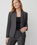 Ann Taylor Jackets And Blazers|Suits|The Cutaway Blazer In Bi-Stretch Dark Grey