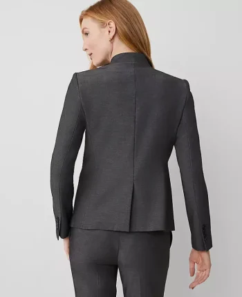 Ann Taylor Jackets And Blazers|Suits|The Cutaway Blazer In Bi-Stretch Dark Grey