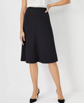Ann Taylor Skirts|Suits|The Flare Skirt In Fluid Crepe Black