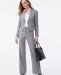 Ann Taylor Pants|The Jayne Trouser In Houndstooth Blue/Tan Houndstooth Multi