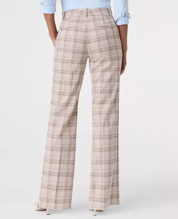 Ann Taylor Pants|The Jayne Trouser In Plaid - Curvy Fit Tan/Navy Plaid