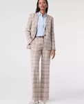 Ann Taylor Suits|Suits|The Jayne Trouser In Plaid Tan/Navy Plaid