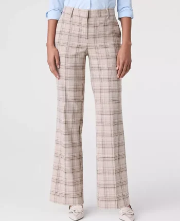 Ann Taylor Suits|Suits|The Jayne Trouser In Plaid Tan/Navy Plaid