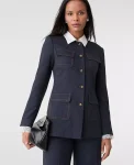 Ann Taylor Jackets And Blazers|The Long Crew Neck Jacket In Denim Indigo Blend