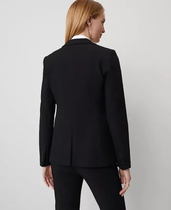 Ann Taylor Jackets And Blazers|Suits|The Long One Button Blazer In Bi-Stretch Black
