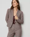 Ann Taylor Jackets And Blazers|The Newbury Blazer In Houndstooth Poised Plum