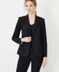 Ann Taylor Jackets And Blazers|Suits|The Notched Two Button Blazer In Seasonless Stretch - Curvy Fit Core Black