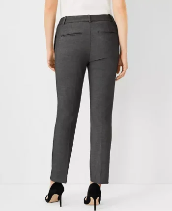 Ann Taylor Petite Pants|Petite Suits|The Petite Ankle Pant In Bi-Stretch - Curvy Fit Dark Grey