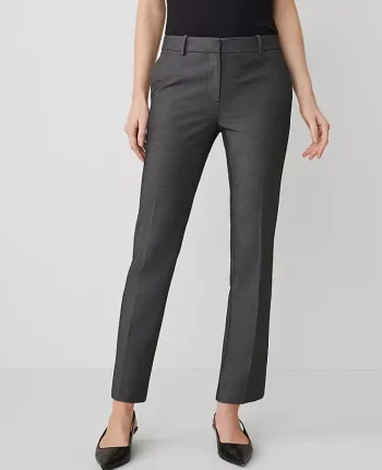 Ann Taylor Petite Pants|Petite Suits|The Petite Ankle Pant In Bi-Stretch Dark Grey