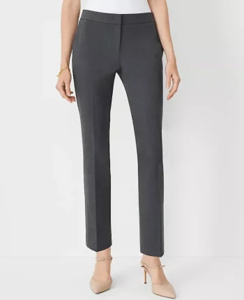 Ann Taylor Petite Pants|Petite Suits|The Petite Ankle Pant In Seasonless Stretch - Curvy Fit Modern Charcoal