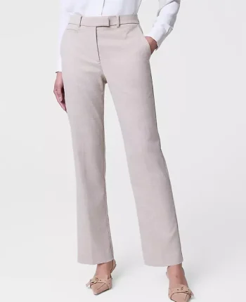 Ann Taylor Petite Pants|New Petite Styles|The Petite Bridgette Pant In Herringbone Sand/White