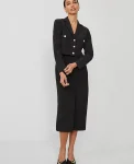 Ann Taylor Petite Suits|The Petite Column Maxi Skirt In Fluid Crepe Black