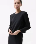 Ann Taylor Petite Suits|New Petite Styles|The Petite Crew Neck Top In Fluid Crepe Black