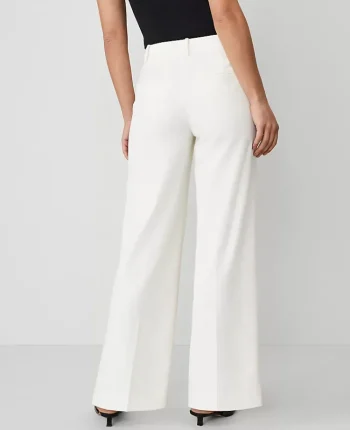 Ann Taylor Petite Pants|The Petite Curvy Wide Leg Pant Winter White