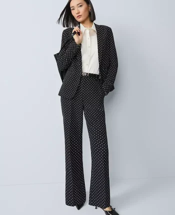 Ann Taylor Pants|Petite Pants|The Petite Dotted Jayne Trouser Black