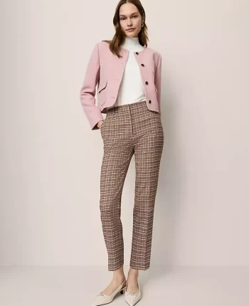 Ann Taylor Pants|Petite Pants|The Petite Eva Ankle Pant In Houndstooth Stallion Brown