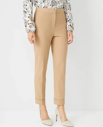 Ann Taylor Petite Pants|The Petite High Rise Eva Ankle Pant Cappuccino Tan