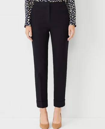 Ann Taylor Petite Pants|The Petite High Rise Eva Ankle Pant - Curvy Fit Atlantic Navy