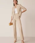 Ann Taylor Petite Pants|Petite Suits|The Petite High Rise Skinny Trouser In Bi-Stretch Toasted Oat