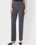 Ann Taylor Petite Pants|Petite Suits|The Petite High Rise Trouser In Seasonless Stretch - Curvy Fit Modern Charcoal
