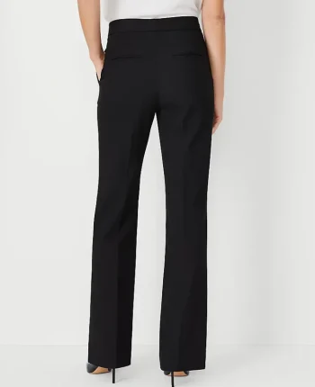 Ann Taylor Petite Pants|Petite Suits|The Petite High Rise Trouser In Seasonless Stretch - Curvy Fit Core Black