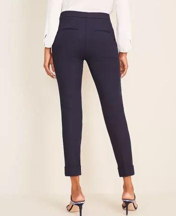 Ann Taylor Petite Pants|The Petite High Waist Ankle Pant - Curvy Fit Atlantic Navy