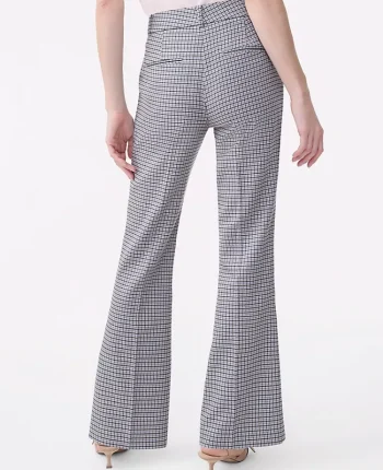 Ann Taylor Petite Pants|New Petite Styles|The Petite Jayne Trouser In Houndstooth &mdash; Curvy Fit Blue/Tan Houndstooth Multi
