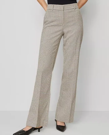 Ann Taylor Petite Pants|The Petite Jayne Trouser In Houndstooth Cafe Au Lait
